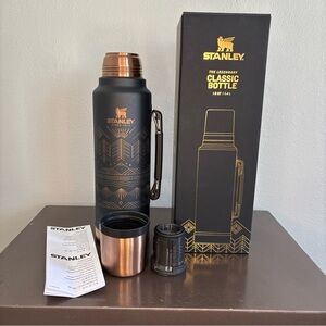RARE Black Copper Stanley 1.4L Insulated Thermos Classic Bottle Winterscape NIB